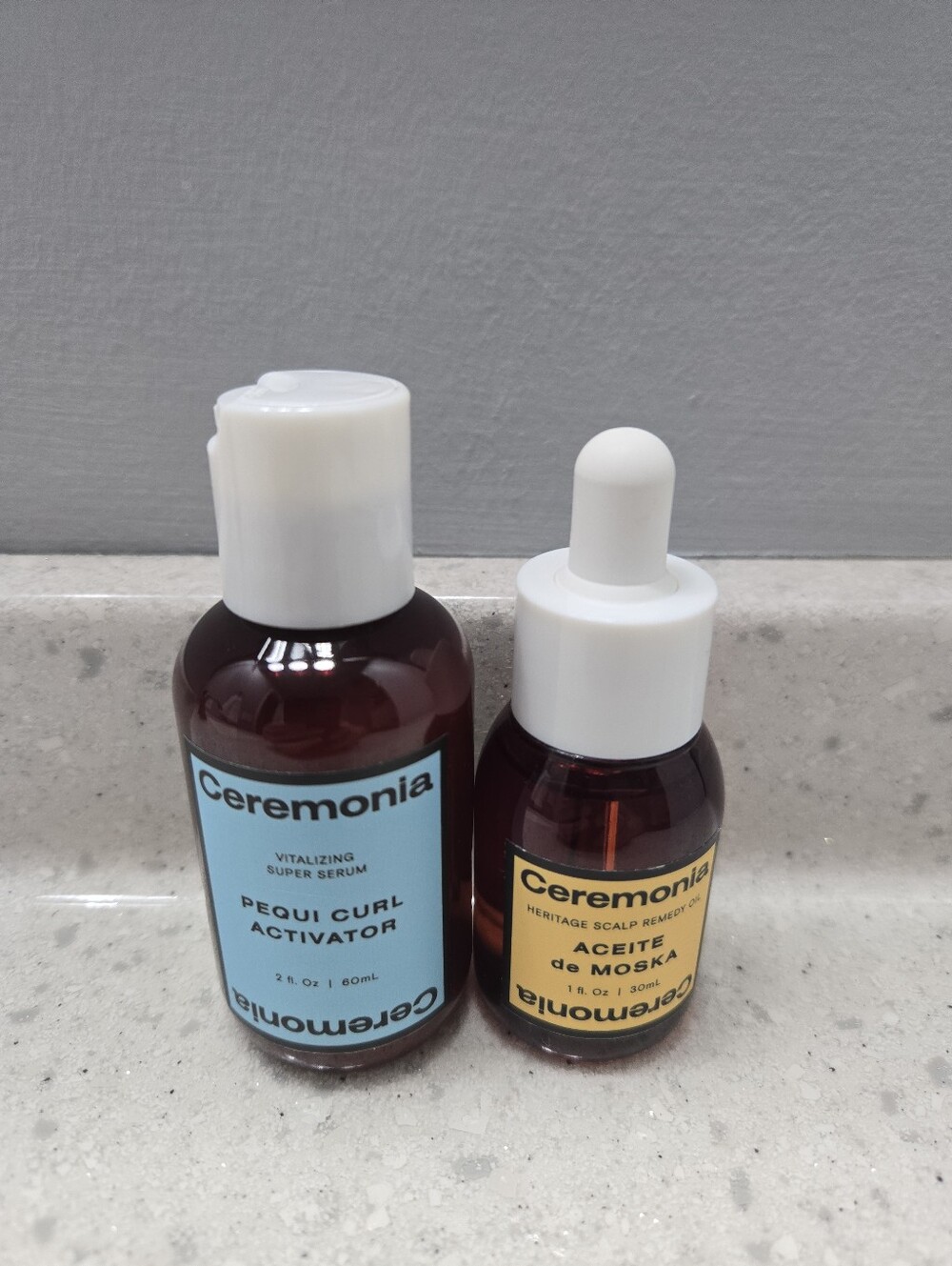 Ceremonia Hair Care Pequi Curl Activator & Aceite De Moska Hair Oil Scalp Remedy